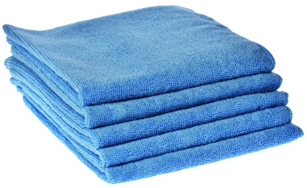Microfiber polishing and cleaning cloths, pack of 5